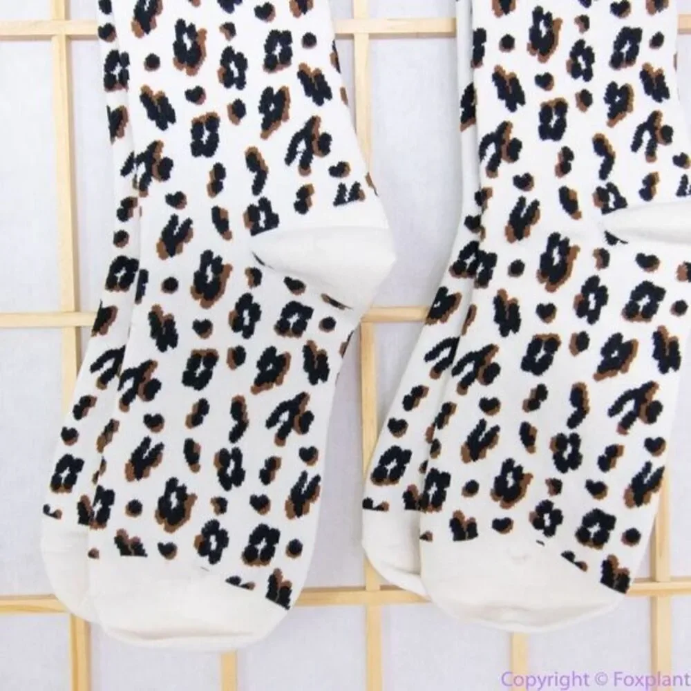 Two pairs:NEW Madewell Animal Trouser Socks,‎ color: antique cream